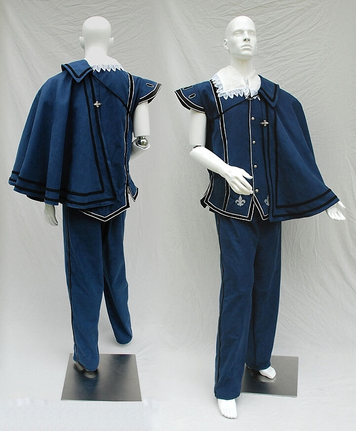 Custom Blue and Silver Fencing Outfit with Cape