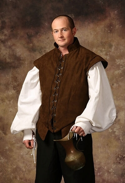Brown Faux Suede Renaissance Doublet