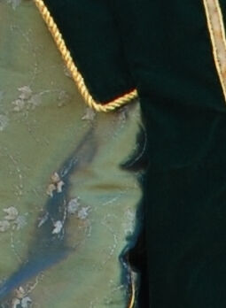 Custom Ordered Green Montpensier inspired costume detail