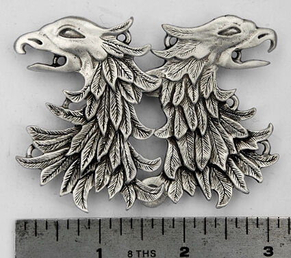 Gryphon or Griffin Solid Pewter Cloak Clasp