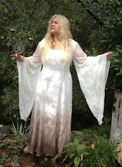Linda in Tencel Bark Cloth replica dress