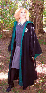 Green and Black Wizard School Robe