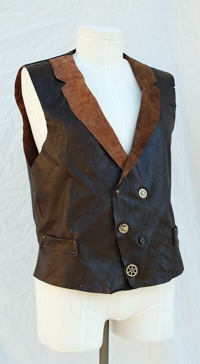 The Mechanic Steampunk Leather Waistcoat