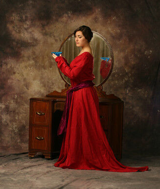Red Linen Destiny Gown