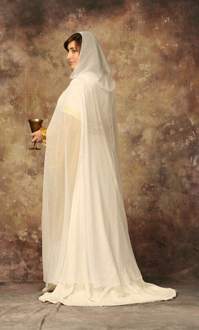 Silk Chiffon Handfasting or Wedding Veil Cloak