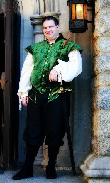 Custom Ordered Painted Velvet Doublet and Shirt