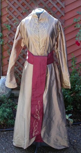 Elrond Style Embroidered Silk Ensemble
