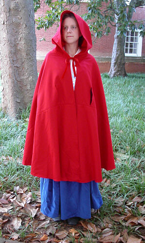 Rev War Style Red Wool Cloak