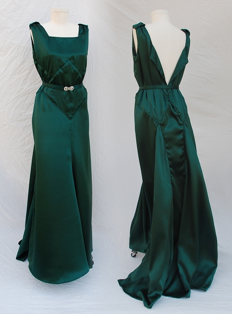 1930s Style Green Dress