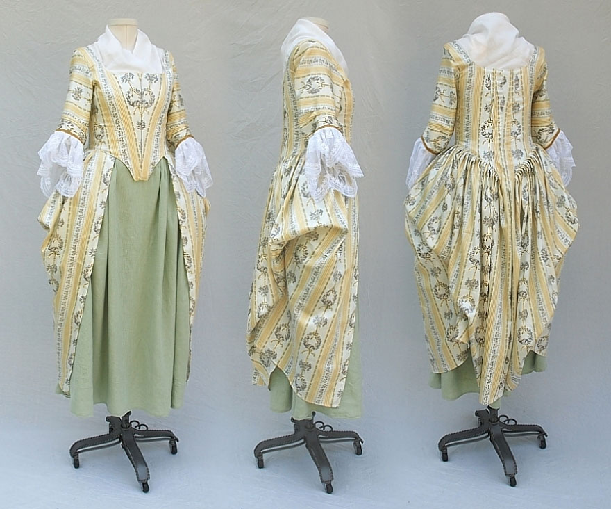 Revolutionary War Era English or Polonaise Gown Replica
