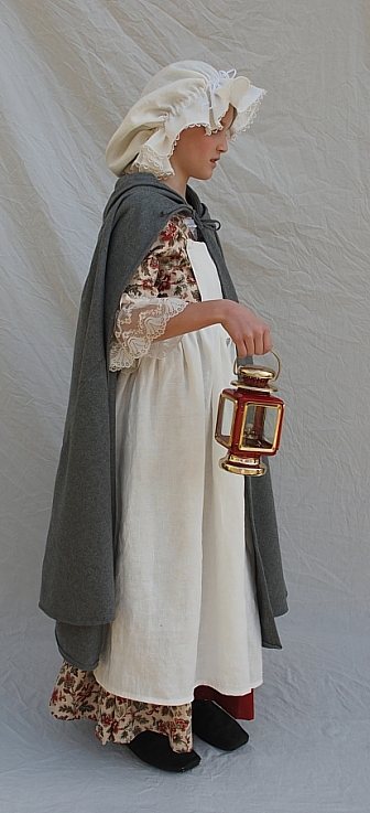 American Revolution Girl with Cloak for Book Cover